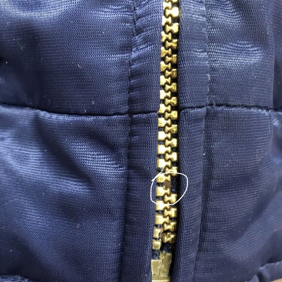 Y2K ROCAWEAR Vintage Bomber Varsity Jacket Quilted Lining Blue Gold Nylon - Picture 10 of 15